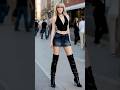 NYC Street Style 2026 🔥 CEdgy Denim Mini Skirt Look Turning | Viral Streetwear Fashion #nyc