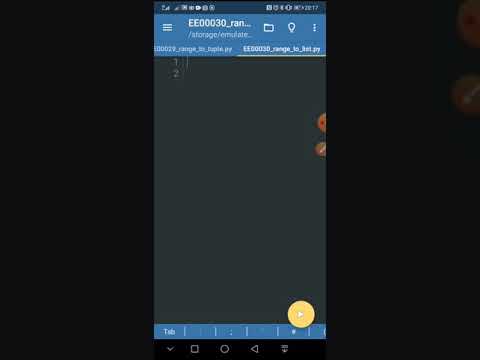 Python 🐍 on Android: 30 Range From 1 to 10 Using list() and range() Functions