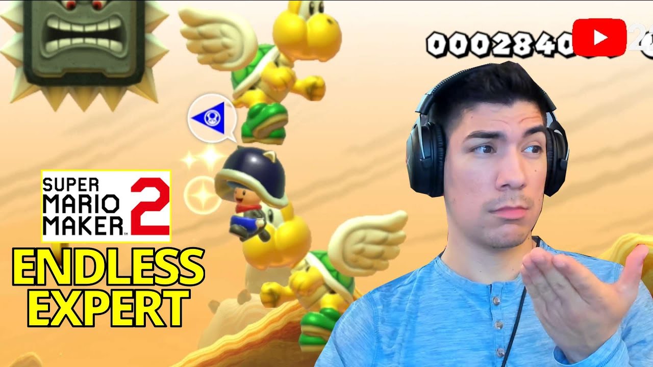 Can't Take DAMAGE but It's ENEMY SPAM!? [Endless Expert] [SMM2]