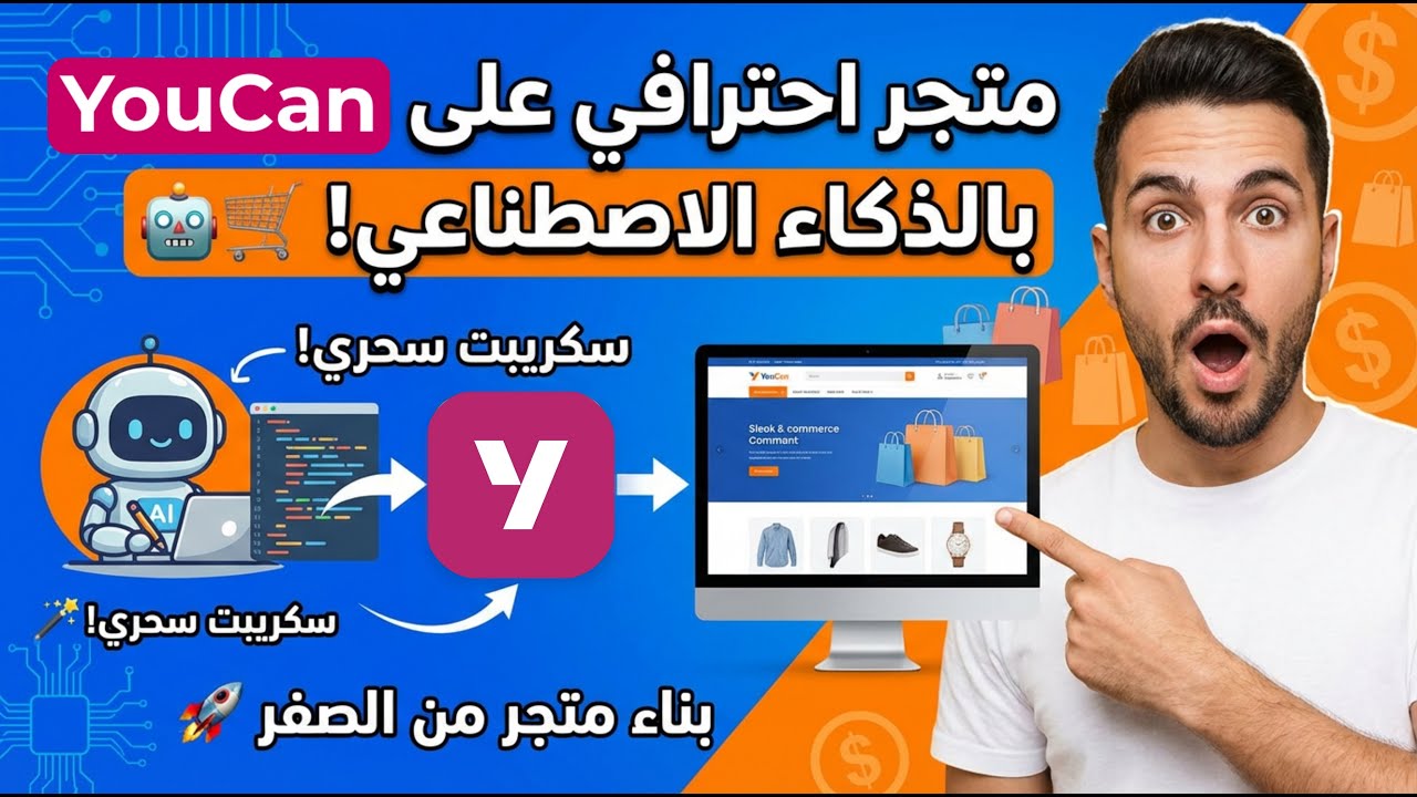 🚀 صمم متجرك على YouCan باحترافية باستخدام الذكاء الاصطناعي (مجاناً)