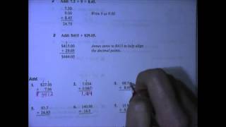 Skill 11 Adding Decimals