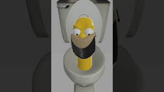 SKIBIDI TOILET   HOMER = ??? #shorts #skibiditoilet #skibidi #skibiditoiletmeme #skibidibop