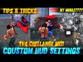 !? Finger Custom HUD Settings ⚙️ 1v4 Chellange Win ( Or ) Loss 😱 Mobile.?!? 📲 Free Fire Highlights