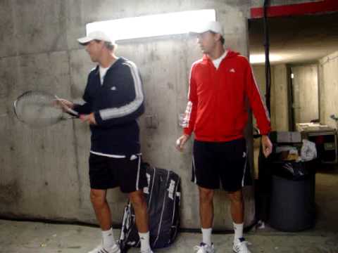 BNP Paribas Open 2009 - Bryan brothers waiting to ...