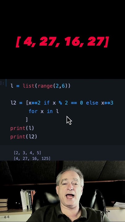 If/else SYNTAX in Python list comprehension - YouTube