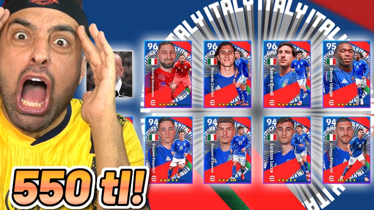 550 TL YE İTALYA PAKETİNİ ALDIM 😱 100 KALECİ DONDURMA ! EFOOTBALL 2025