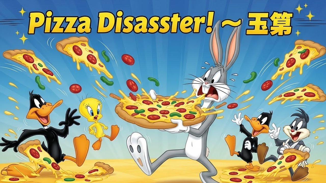 🐰 Looney Tunes Pizza Disaster! 🍕 Kids Poem Full of Giggles & Chaos 😆