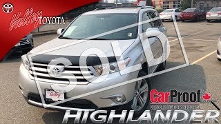 (SOLD) Used 2013 Toyota Highlander Limited with Nav at Valley Toyota in Chilliwack B.C. # 18037A