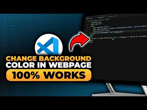 How To Change Background Color in Webpage in VSCode (𝟮𝟬𝟮𝟲) | 100% WORKS | NO Yapping & EASY