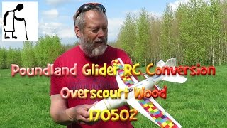 Poundland Glider RC Conversion almost flying 20170502