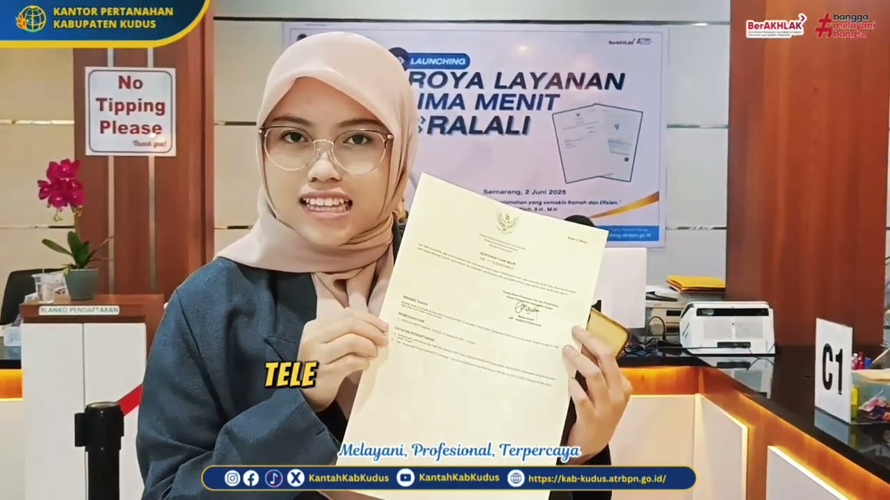 Inovasi RALALI atau “Roya Layanan Lima Menit” yang diterapkan oleh Kantor Pertanahan Kabupaten Kudus