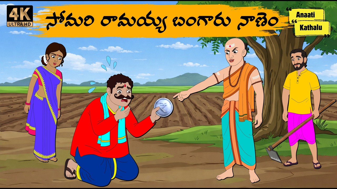 సోమరి రామయ్య బంగారు నాణెం-Telugu Stories - moral stories in telugu - Neethi kathalu - Anaati Kathalu