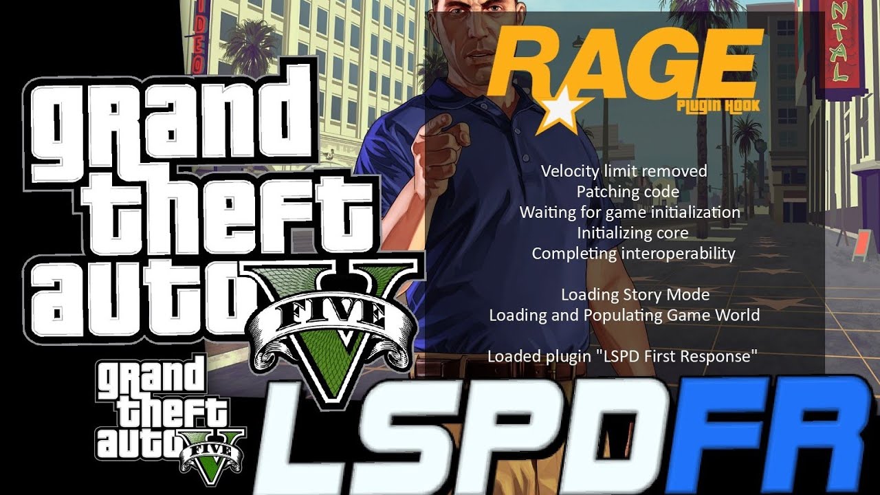 Rage works, but open the Rockstar Games Launcher - GTA V & RPH