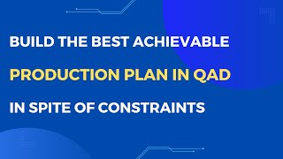 Production Planner for QAD MSW/PSW: Testimonials