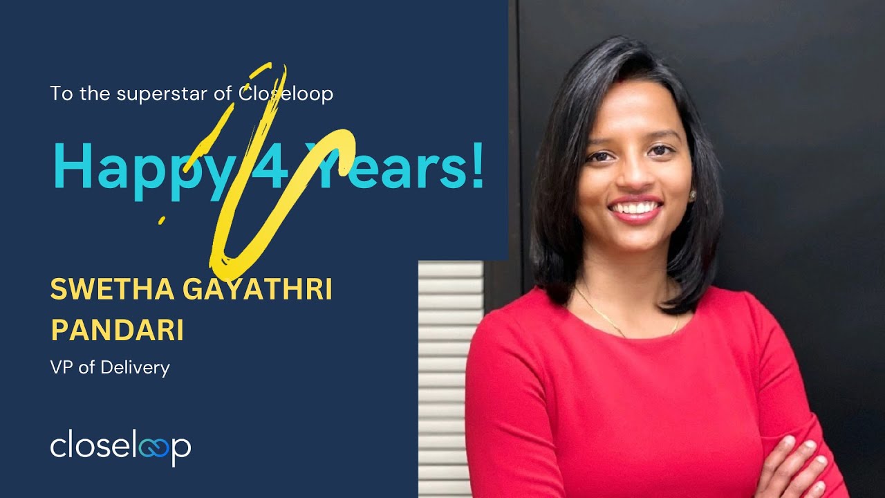 Happy Work Anniversary Swetha Gayathri Pandari