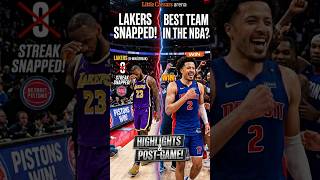 Pistons STUN Lakers in INSANE Thriller! 😱 LeBron & Jenkins Go Crazy. #nba #lakers