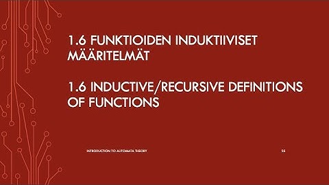 1.6 Inductive definitions of functions