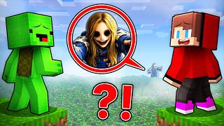JJ and Mikey Spotted SCARY DIANA FROM PRAGMATA in the Distance in Minecraft - Maizen