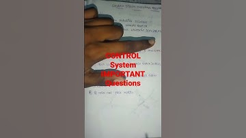 CONTROL system Important questions