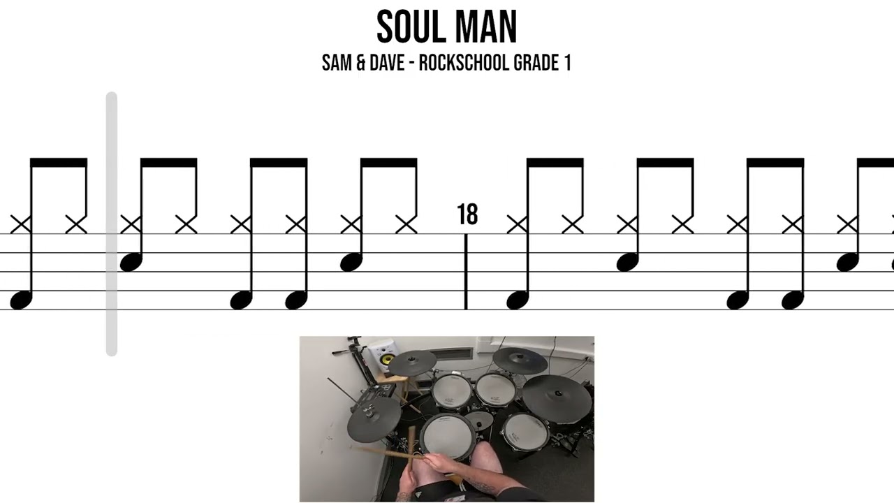 Soul Man – Sam & Dave – Rockschool Grade 1 | Drum Playthrough 🥁