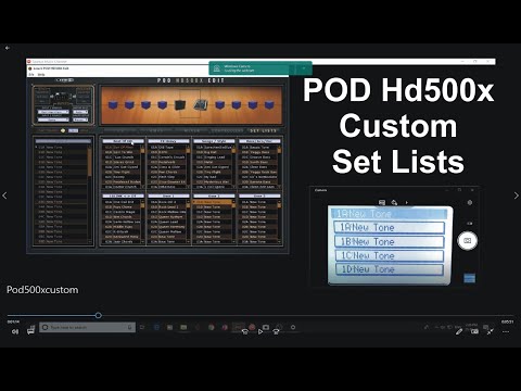 Line 6 Pod HD500x Custom Set Lists With Edit Software