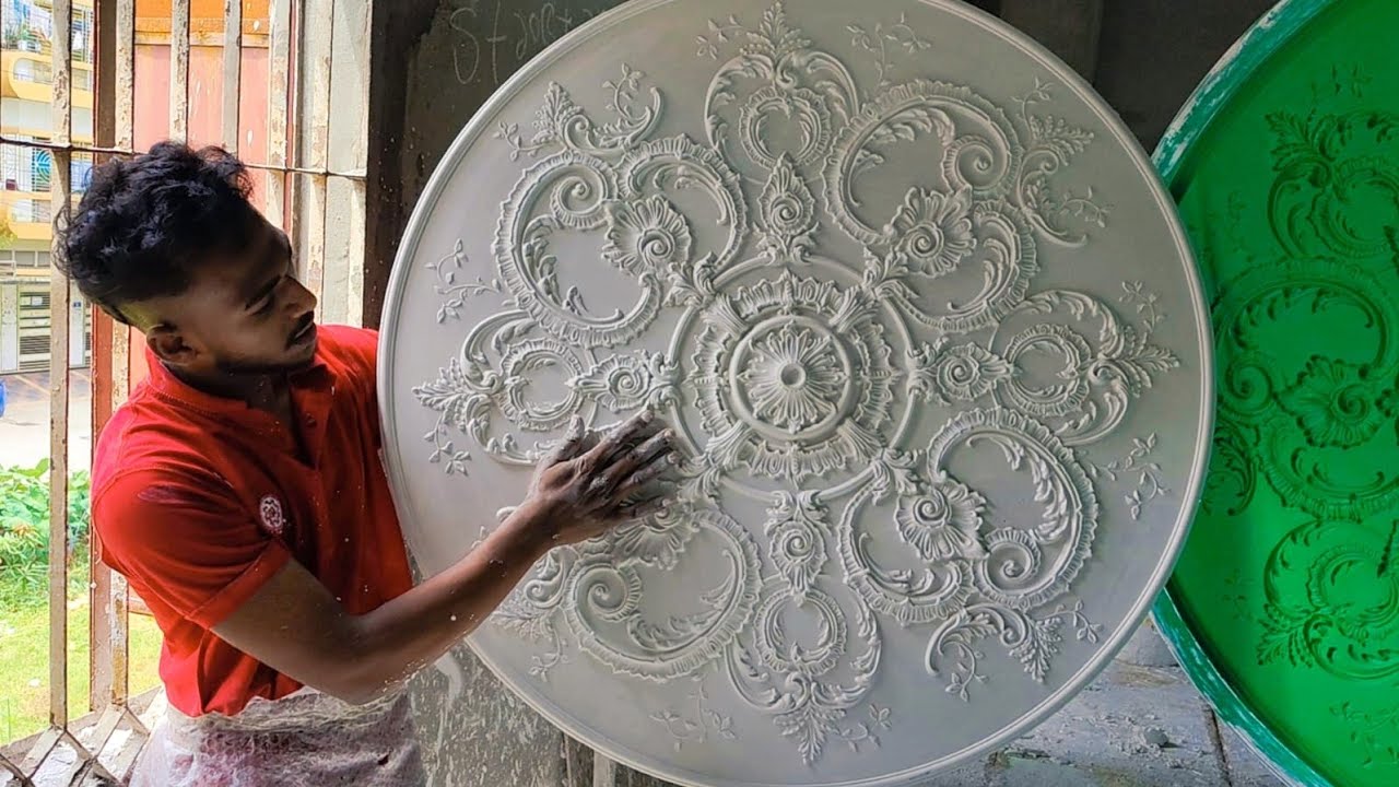 How To Make Ceiling Medallion Plaster Designs Very Easy The work of the ...