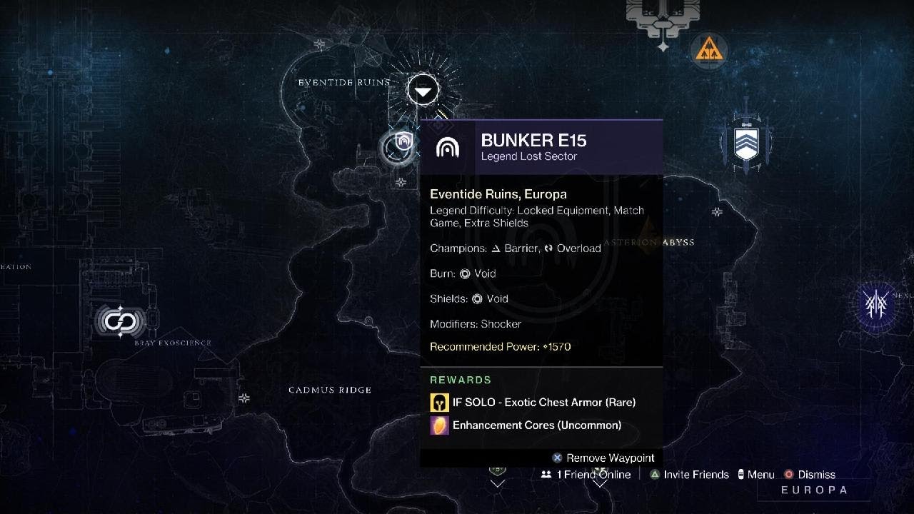 Destiny 2 Legendary Lost Sector Today 12.1.2022 Exotic Chest YouTube