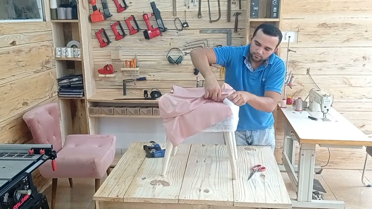 como fábricar puff pé palito