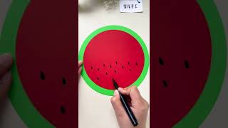 🍉 Easy Watermelon Paper Craft ✂️✨ Cute DIY Fruit Basket