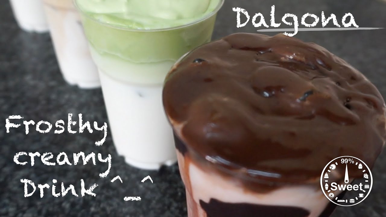 Dalgona Recipe , 4 favored of easy & creamy Dalgona - How to make famous Korean Drink - YouTube