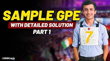 Sample GPE With Detailed Solution For SSB Interview - Part 1