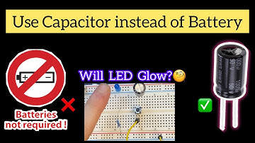 Can capacitor act as a power Supply to power a LED?! #breadboard #capacitor #digitalelectronics