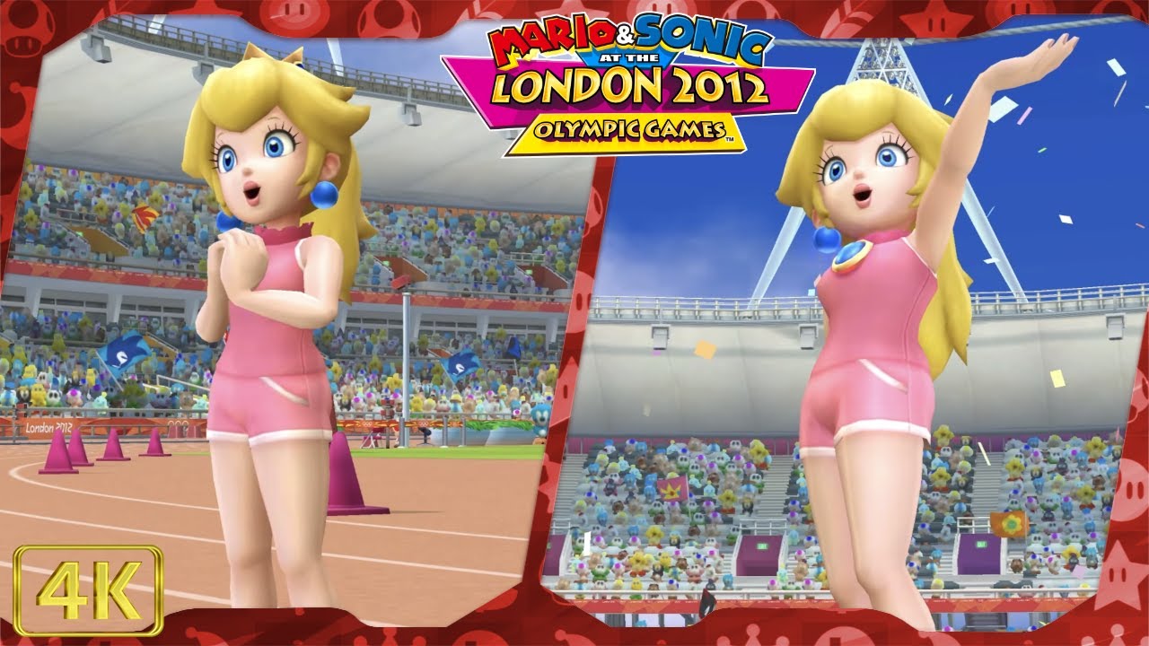 All Events (Peach gameplay) | Mario & Sonic at the London 2012 Olympic Games for Wii ⁴ᴷ