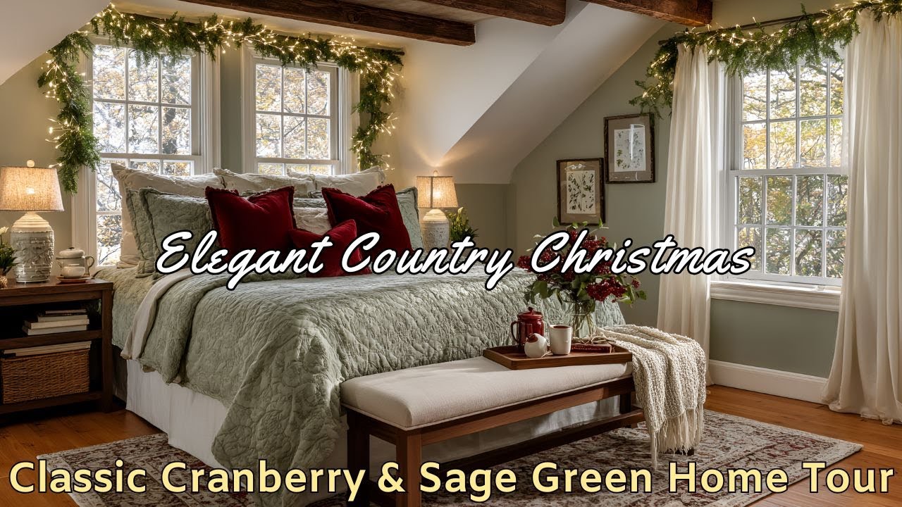 Элегантное деревенское Рождество | Классический тур по домам с клюквой и шалфеем