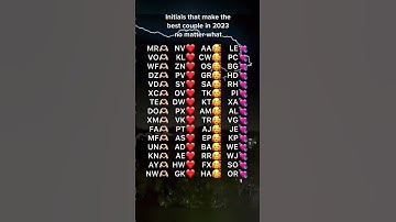 Initials that make the best couple in 2023 no matter what #initials #initial #foryou #fyp