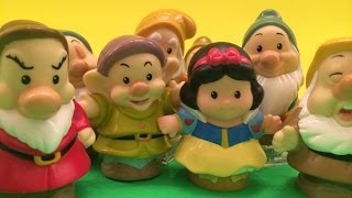 Disney Snow White and the Seven Dwarfs little people Dopy Bashful Sneezy Sleepy Grumpy Doc