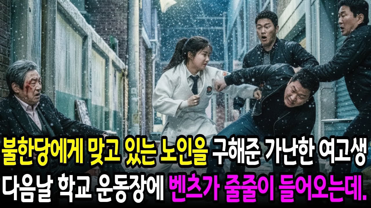 깡패들에게 맞고있는 노인을 구해준 가난한 여고생, 다음날 학교 앞에 벤츠가 줄줄이 들어오는데..구해준 노인이 재벌회장? | 감동사연 | 노후사연 | 오디오북 | 사연드라마