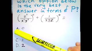 (Video #3) G.E.D. Math Test Question #2 "Simplify the expression in terms of P"