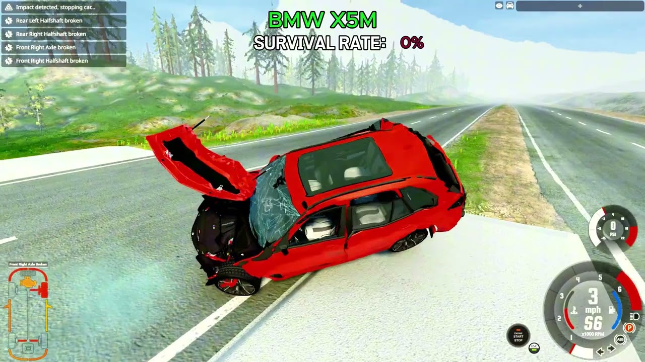 BRIDGE JUMP TEST | BeamNG.Drive Realistic Crashes #2