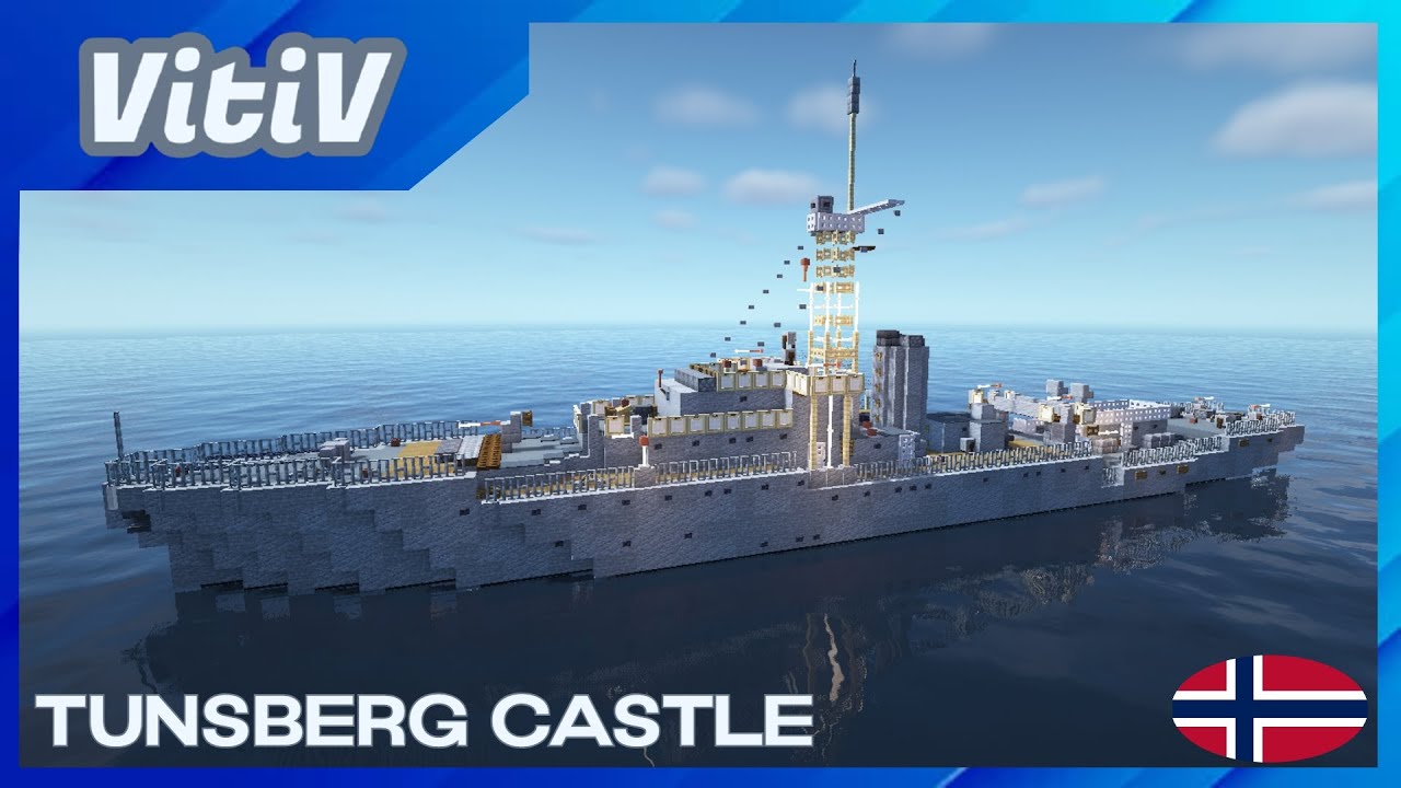 Корвет класса «Касл» (K374) из HNoMS Tunsberg Castle - Minecraft