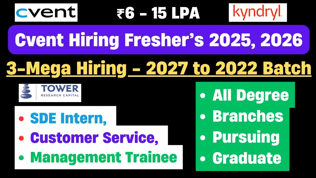 🔥3 Bulk Hiring 2025 | Direct Test Hiring 2025 | 2025 Batch OFF Campus ...