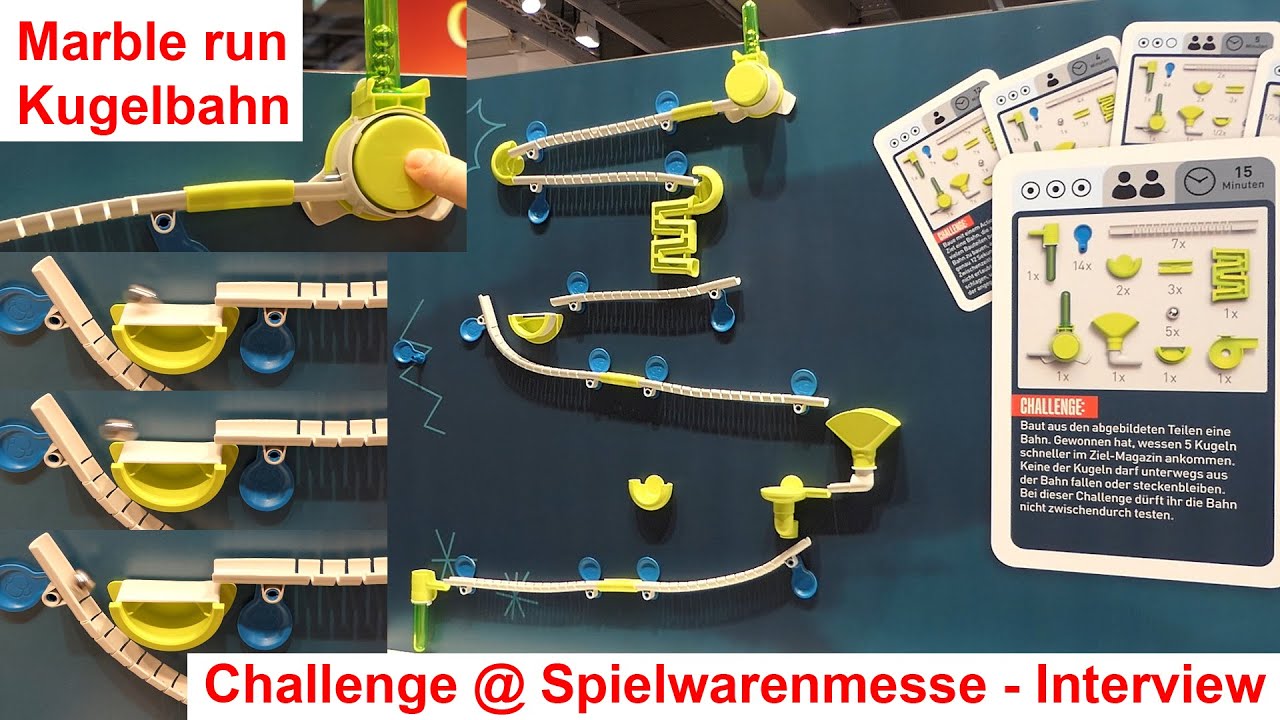 Gecko Run Murmelbahn Challenge Edition – Kugelbahn-Bauspiel Mit 32 Aufgabenkarten Für 2 Teams