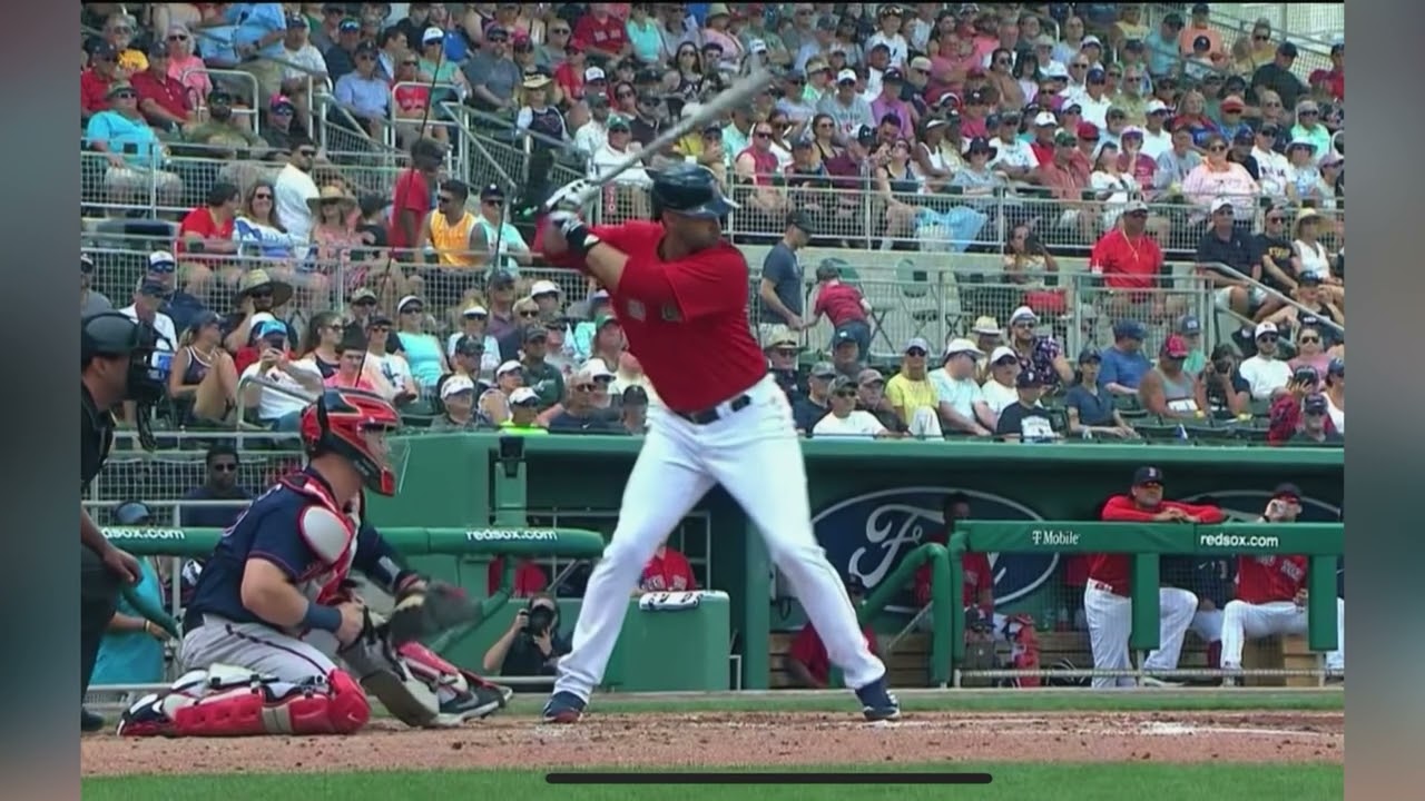 J.D. Martinez. Big swing in slow motion. 