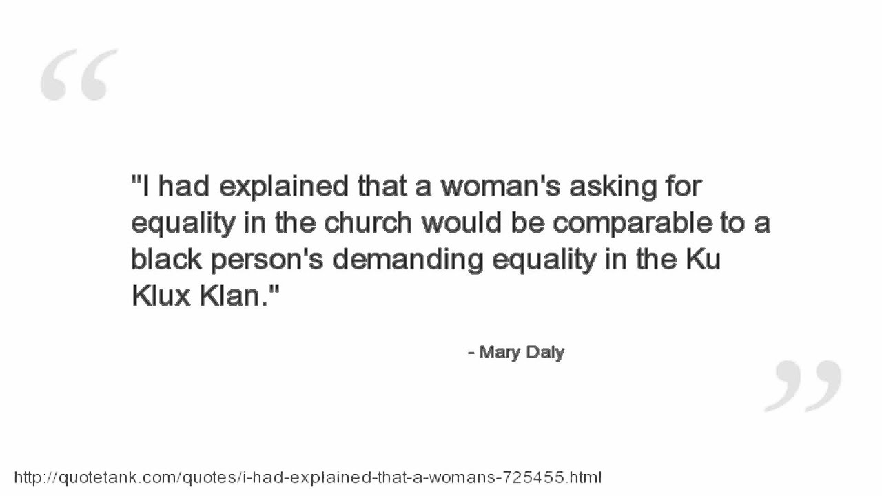 Mary Daly Quotes YouTube