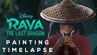 Raya And The Last Dragon Poster Illustration - Timelapse