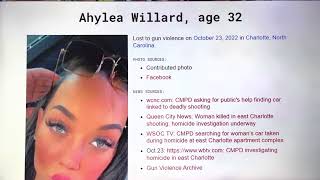 CHARLOTTE, NC OCT 23, 2022, AHYLEA WILLARD 32 KILLED IN EAST CHARLOTTE SHOOTING APT COMPLEX!