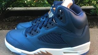 jordan 5 blue and bronze