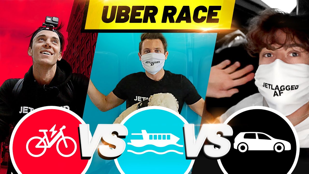 INSANE UBER RACE ACROSS LONDON: Bike vs Boat vs Car - YouTube