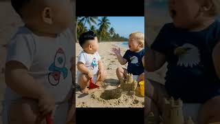 When Two “Presidents” Build a Sandcastle 😂🏖️ | Funny Short
