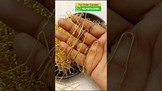 upin stock update, premium quality u pin, gold colour, hair accessories making things